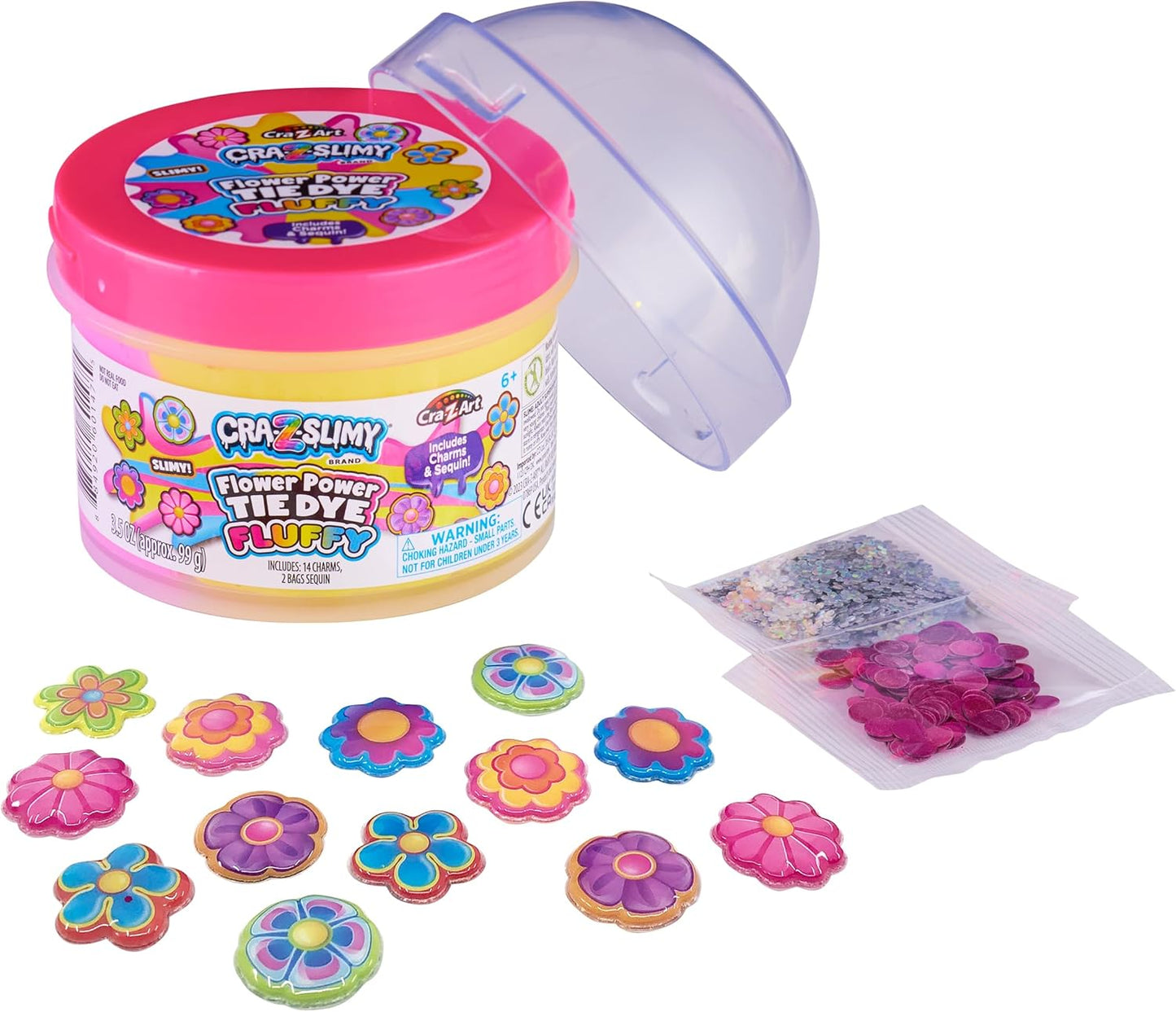 Slimy Topper Jars Power Multicolored - Pre Made Fluffy Slime