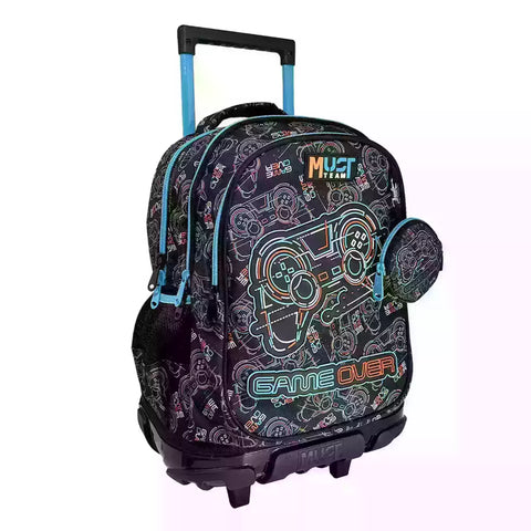 Must School Trolley Backpack Game Over