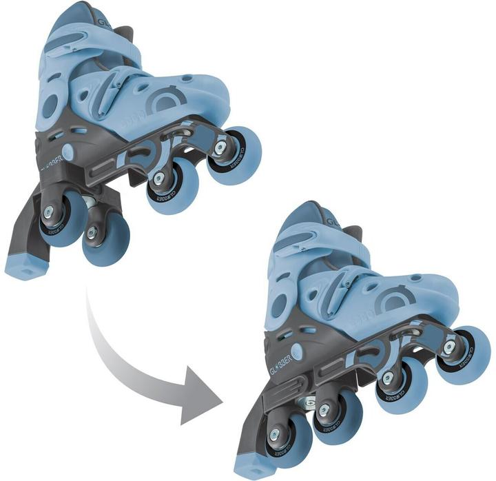 2 in 1 Skates For Kids - Ash Blue