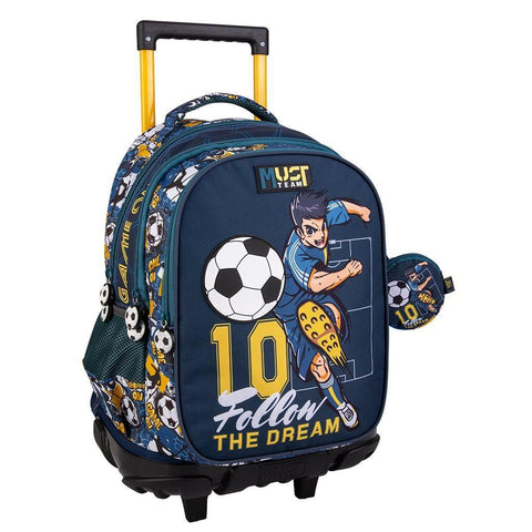 Must School Trolley Backpack Footballer
