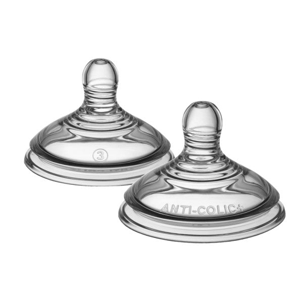 Advanced Anti-Colic Baby Bottle Teats, Fast Flow, 6+