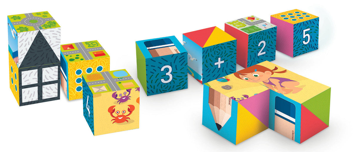 Cube mathematics - game to learn to count