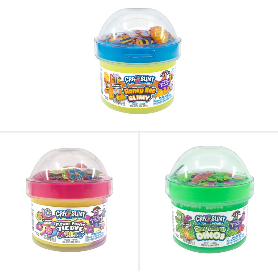 Slimy Topper Jars Power Multicolored - Pre Made Fluffy Slime