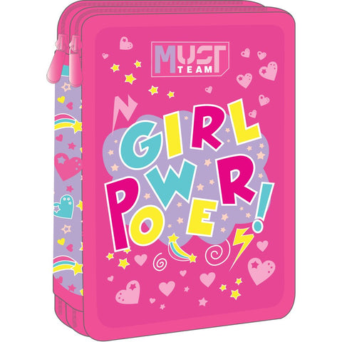 Double Decker Pencil Case with Filling - Girl Power