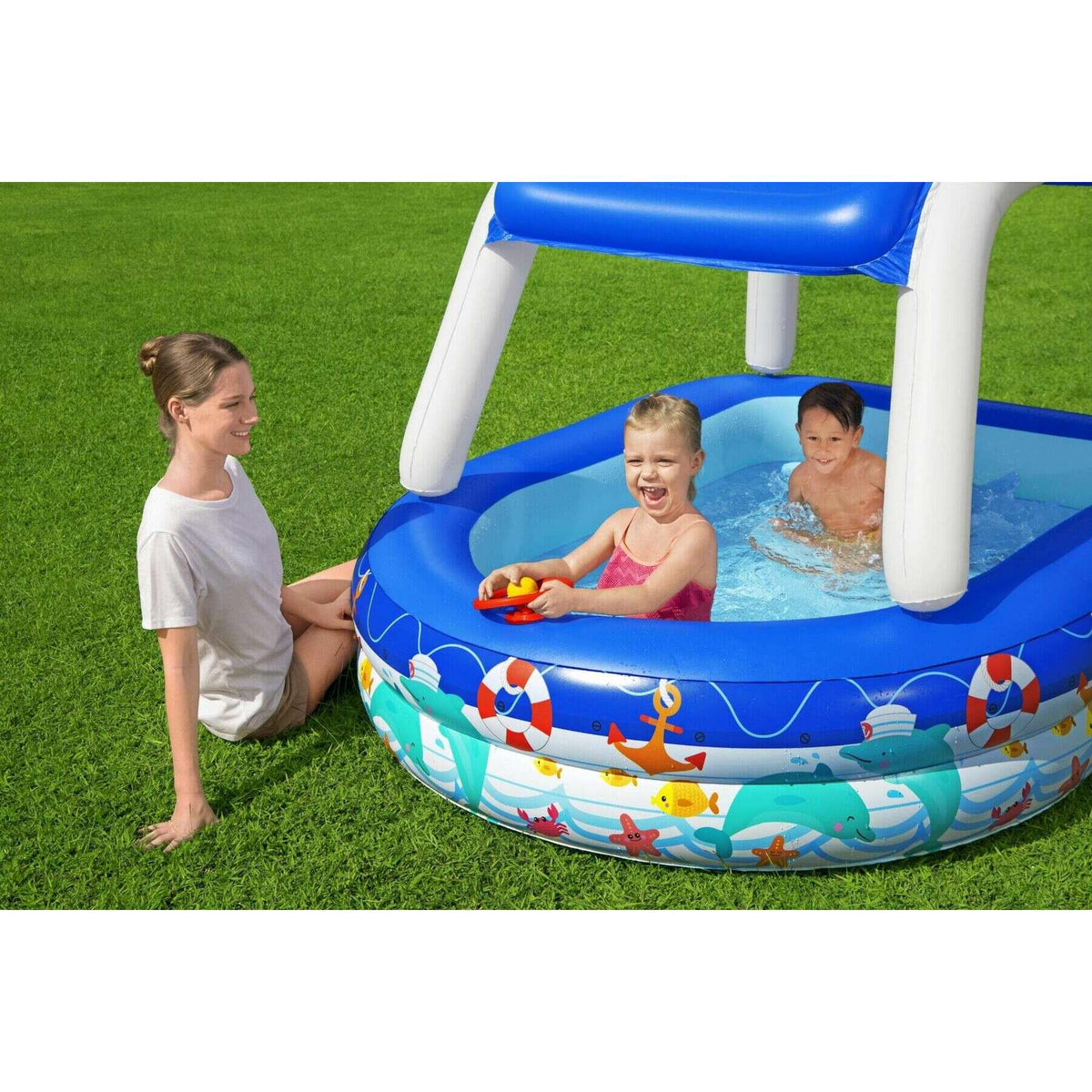 Sea Captain Family Pool 213x155x132cm Kids Inflatables Sea Captain Family Pool 213x155x132cm Sea Captain Family Pool 213x155x132cm Bestway