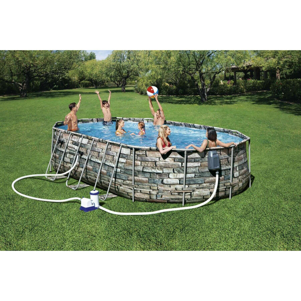 Power steel Graph Pool Set 610x366x122cm home pool Power steel Graph Pool Set 610x366x122cm Power steel Graph Pool Set 610x366x122cm Bestway