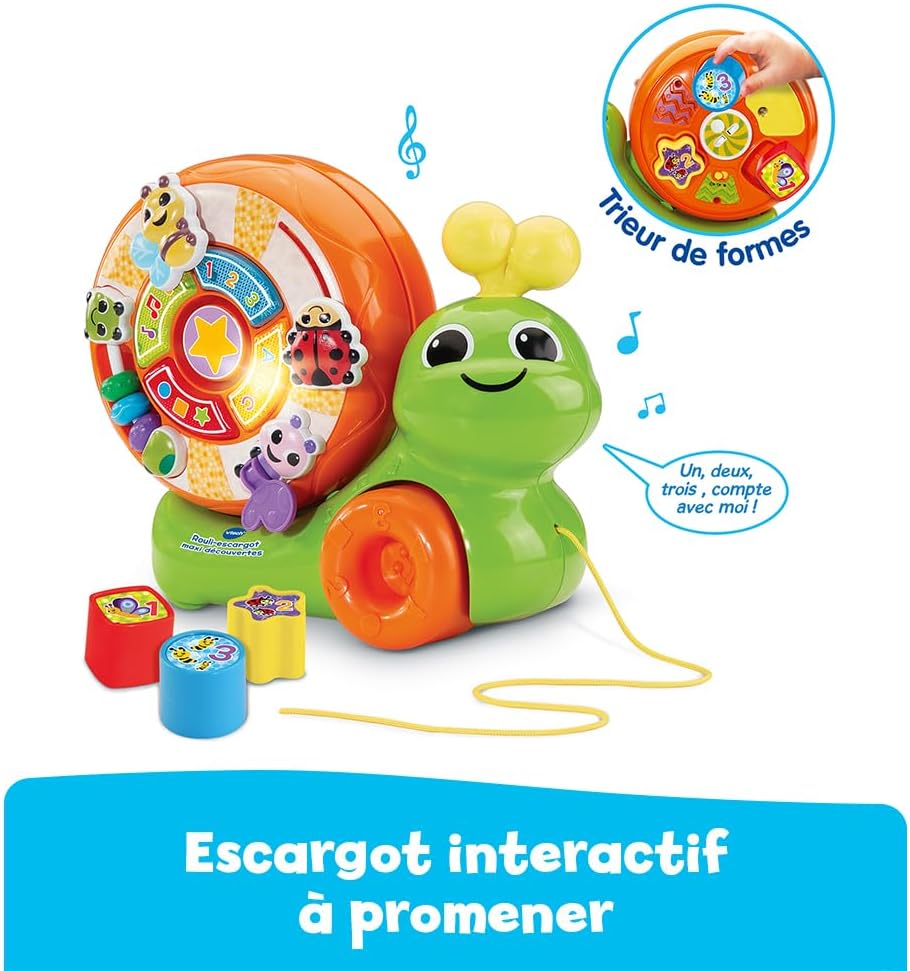 Maxi Discovery Snail Roll, 2-in-1 Pull Toy