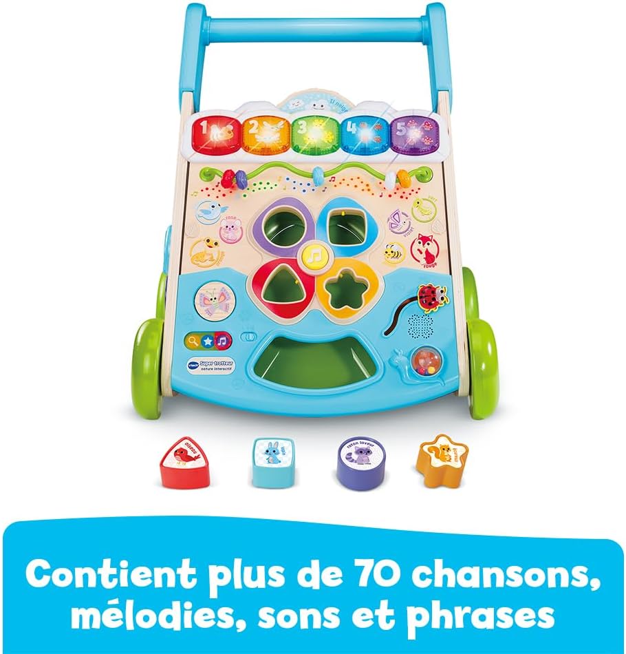 Super Interactive Nature Walker, 2-in-1 Partially Wooden Baby Walker