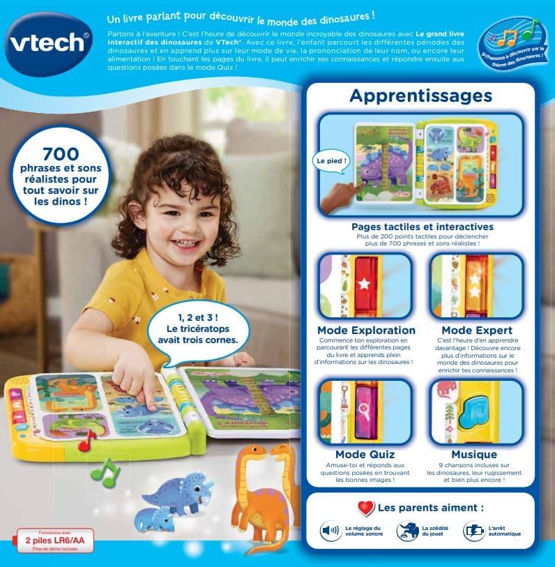 The Big Interactive Dinosaur Book - French Version