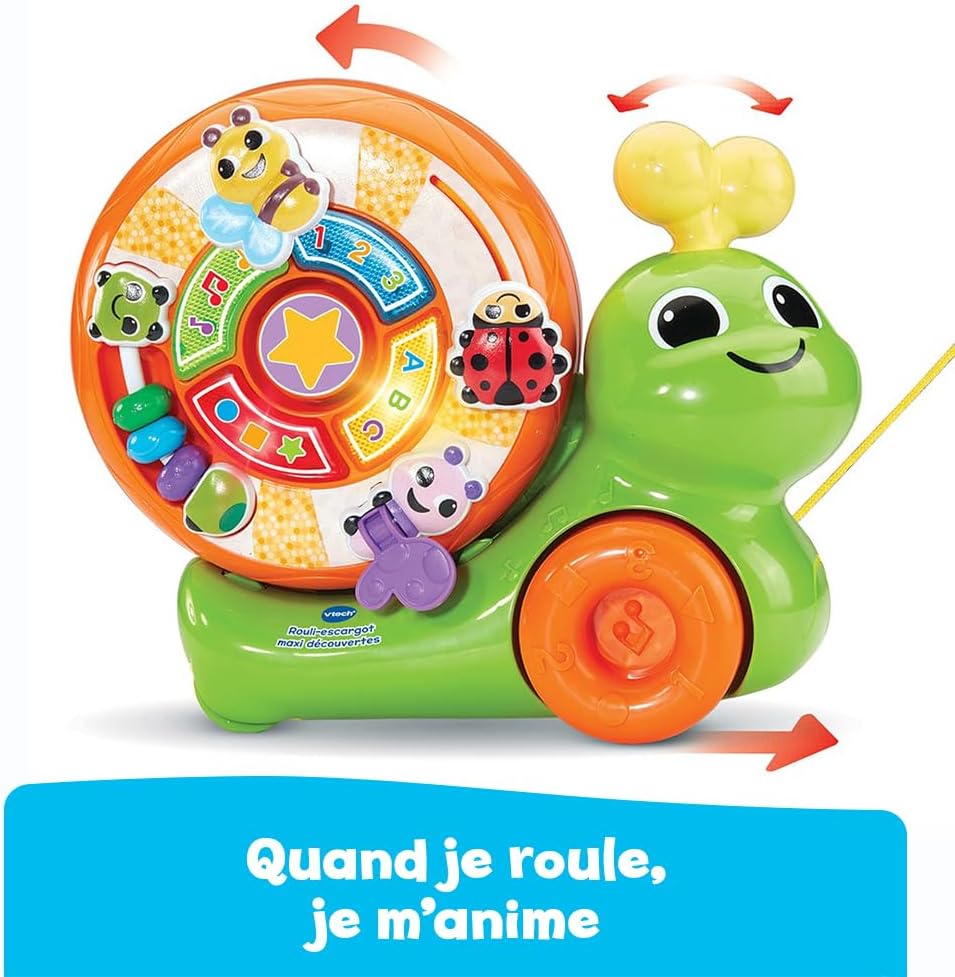 Maxi Discovery Snail Roll, 2-in-1 Pull Toy