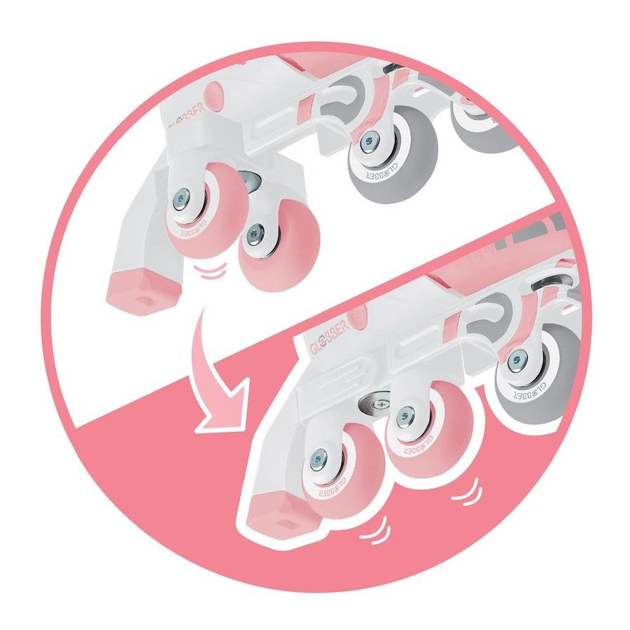 2 in 1 Skates For Kids - Pastel Pink