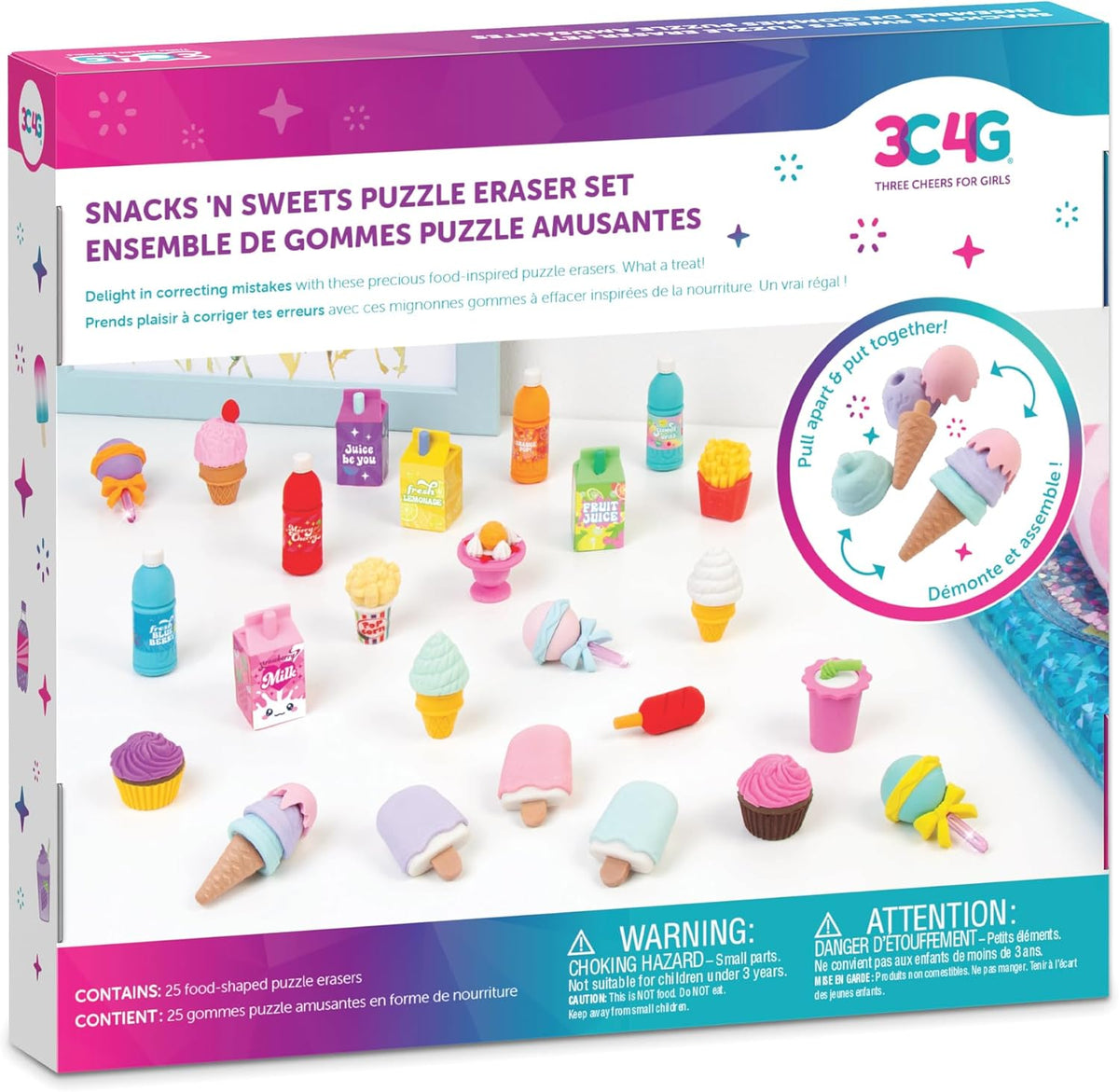 Snacks 'N Sweets Puzzle Eraser Set