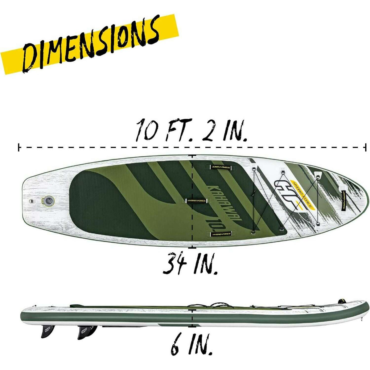 Hydro-Force Unisex  Kahawai Set Stand Up - Board Surf Boards Hydro-Force Unisex  Kahawai Set Stand Up - Board Hydro-Force Unisex  Kahawai Set Stand Up - Board Bestway