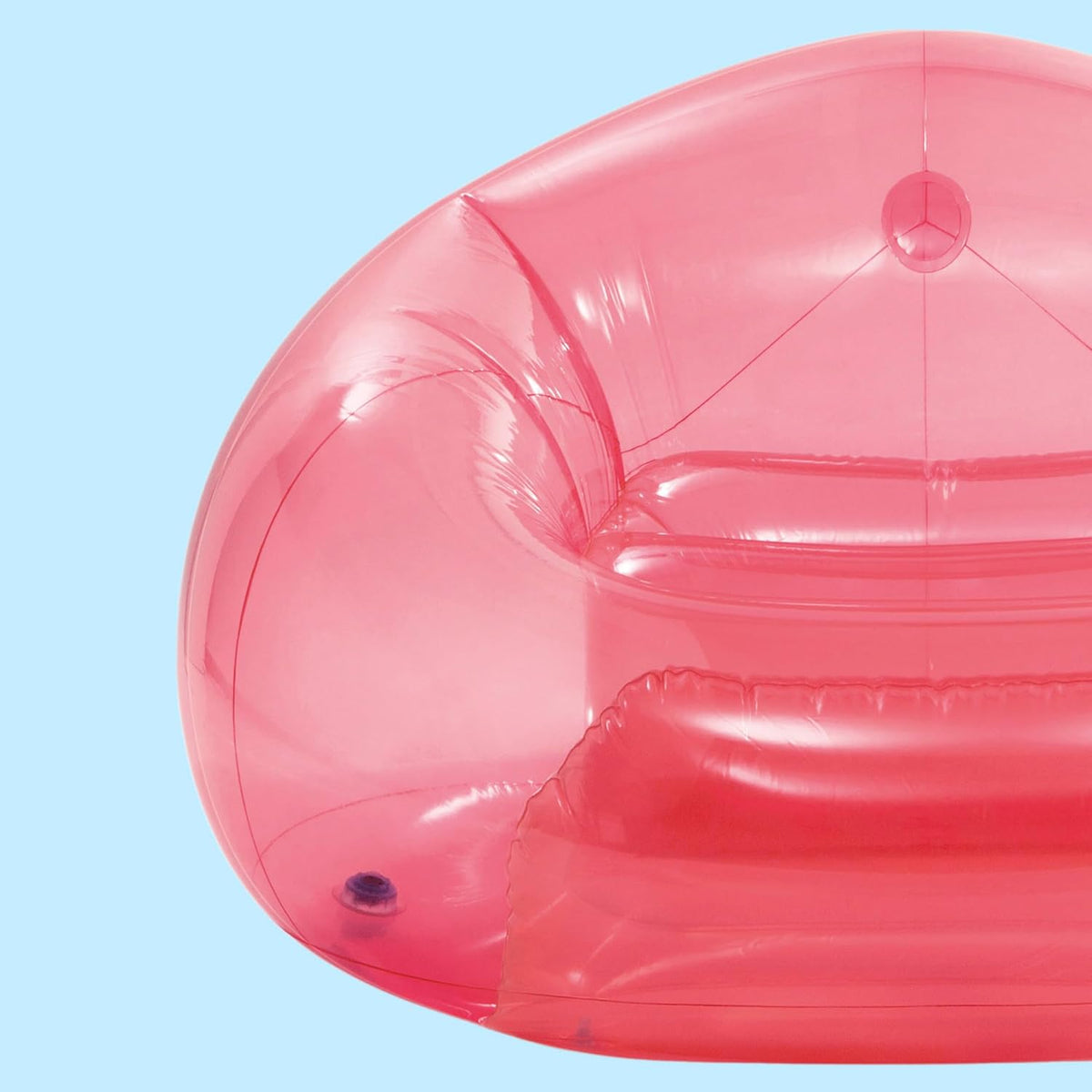 Clear Pink Beanless Bag Chair