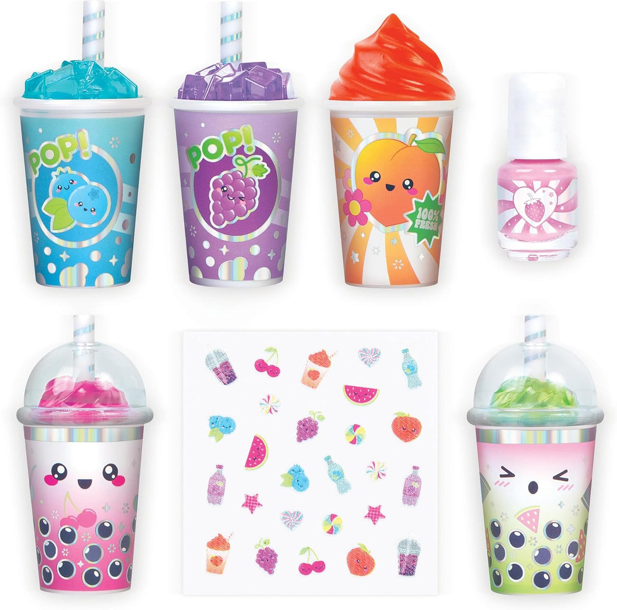 Lip Gloss Dispenser &  Nail Polish with Stickers Kit for Girls kids cosmetics Lip Gloss Dispenser &  Nail Polish with Stickers Kit for Girls Lip Gloss Dispenser &  Nail Polish with Stickers Kit for Girls MAKE IT REAL