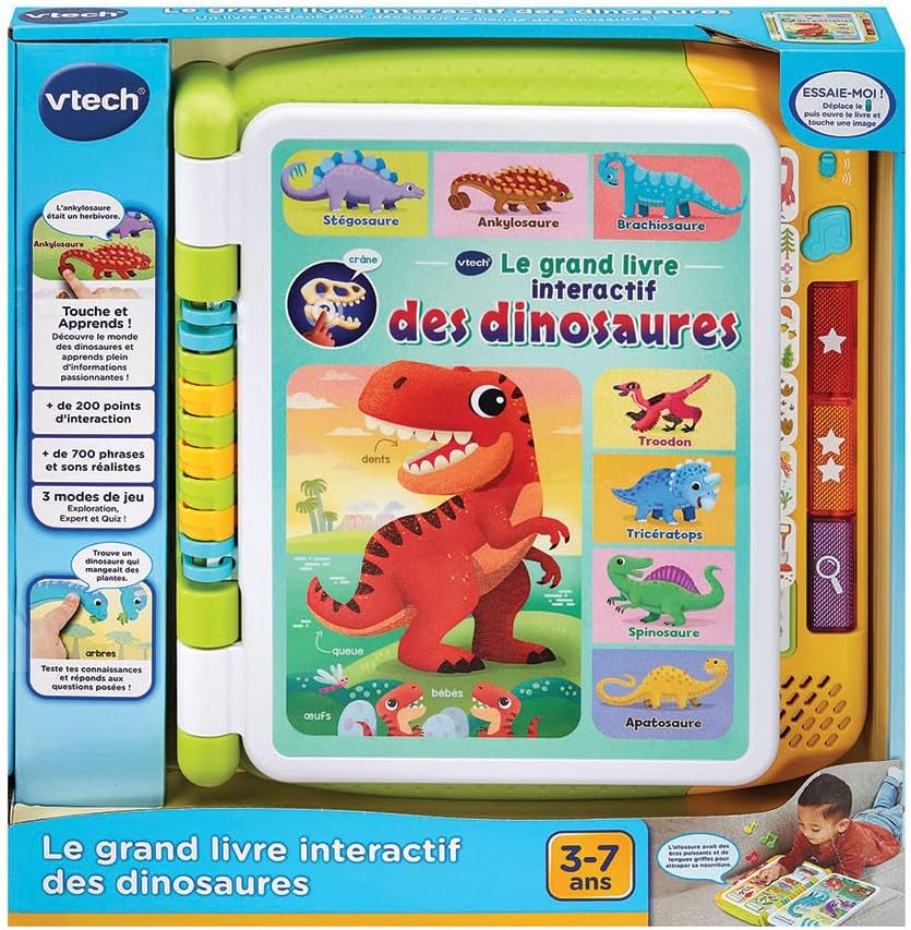 The Big Interactive Dinosaur Book - French Version