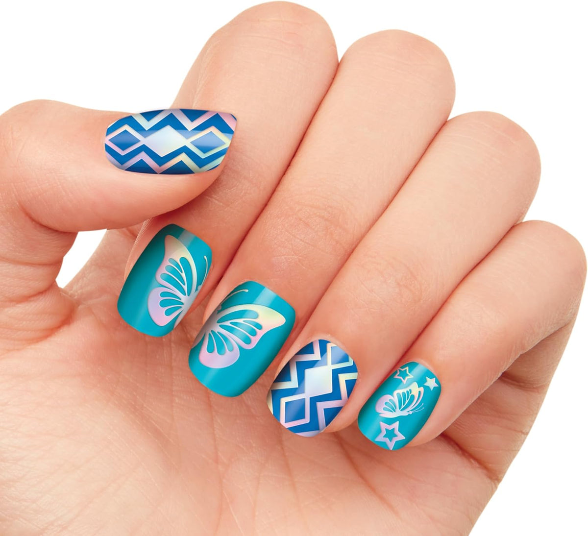 Trendy Tips Nail Expressions Press on Nails with stickers and gems