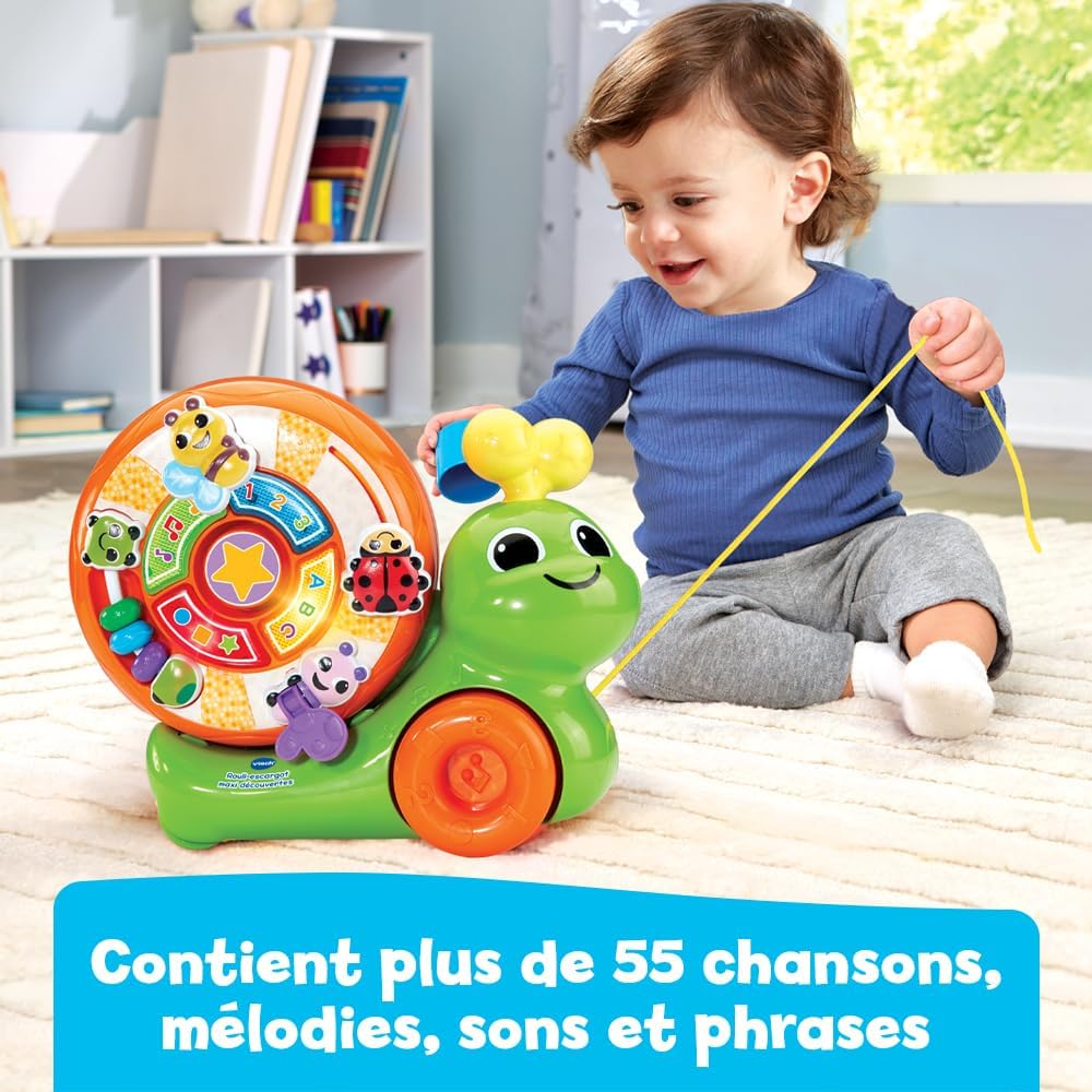 Maxi Discovery Snail Roll, 2-in-1 Pull Toy