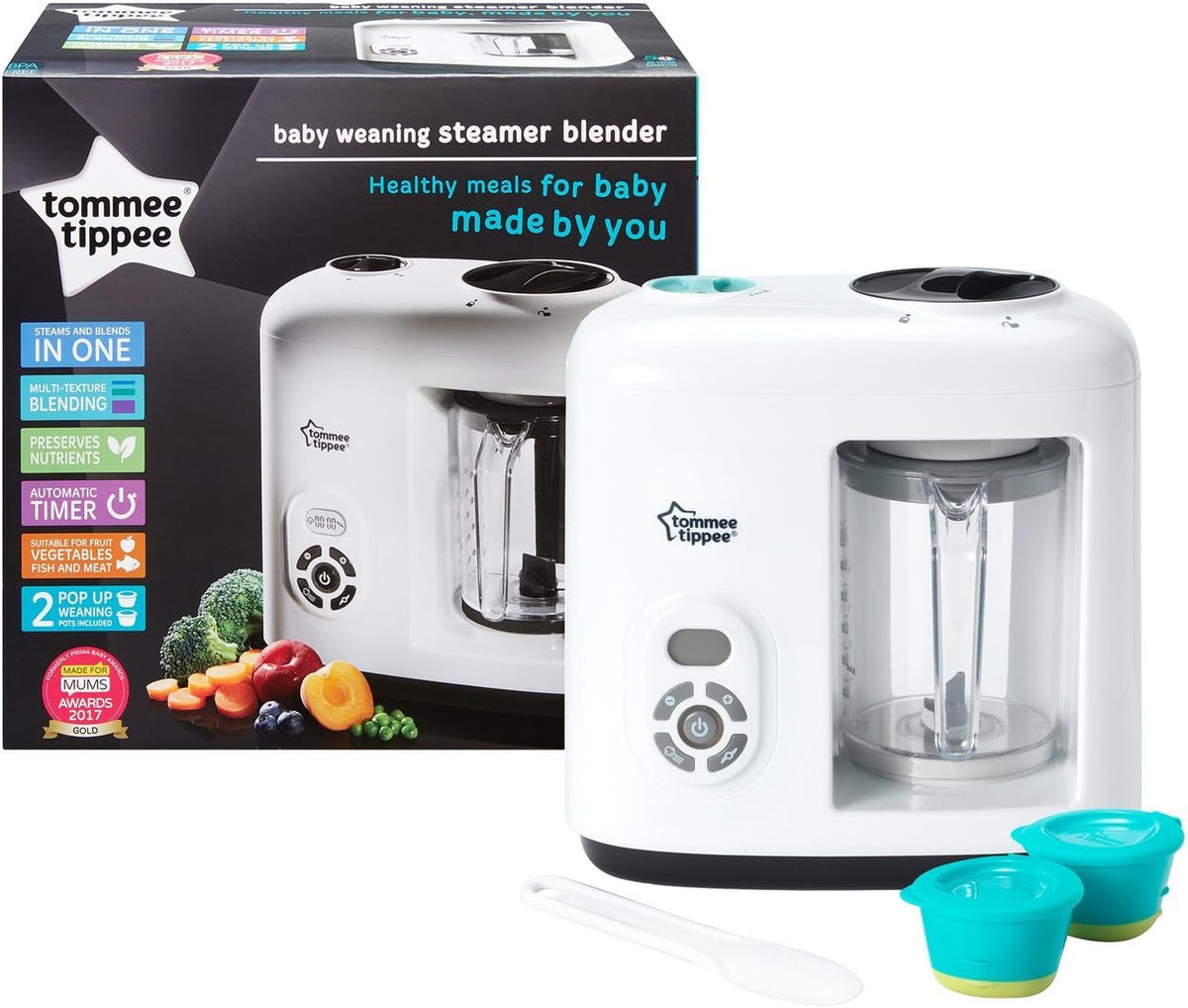 Baby Food Steamer and Maker -  White