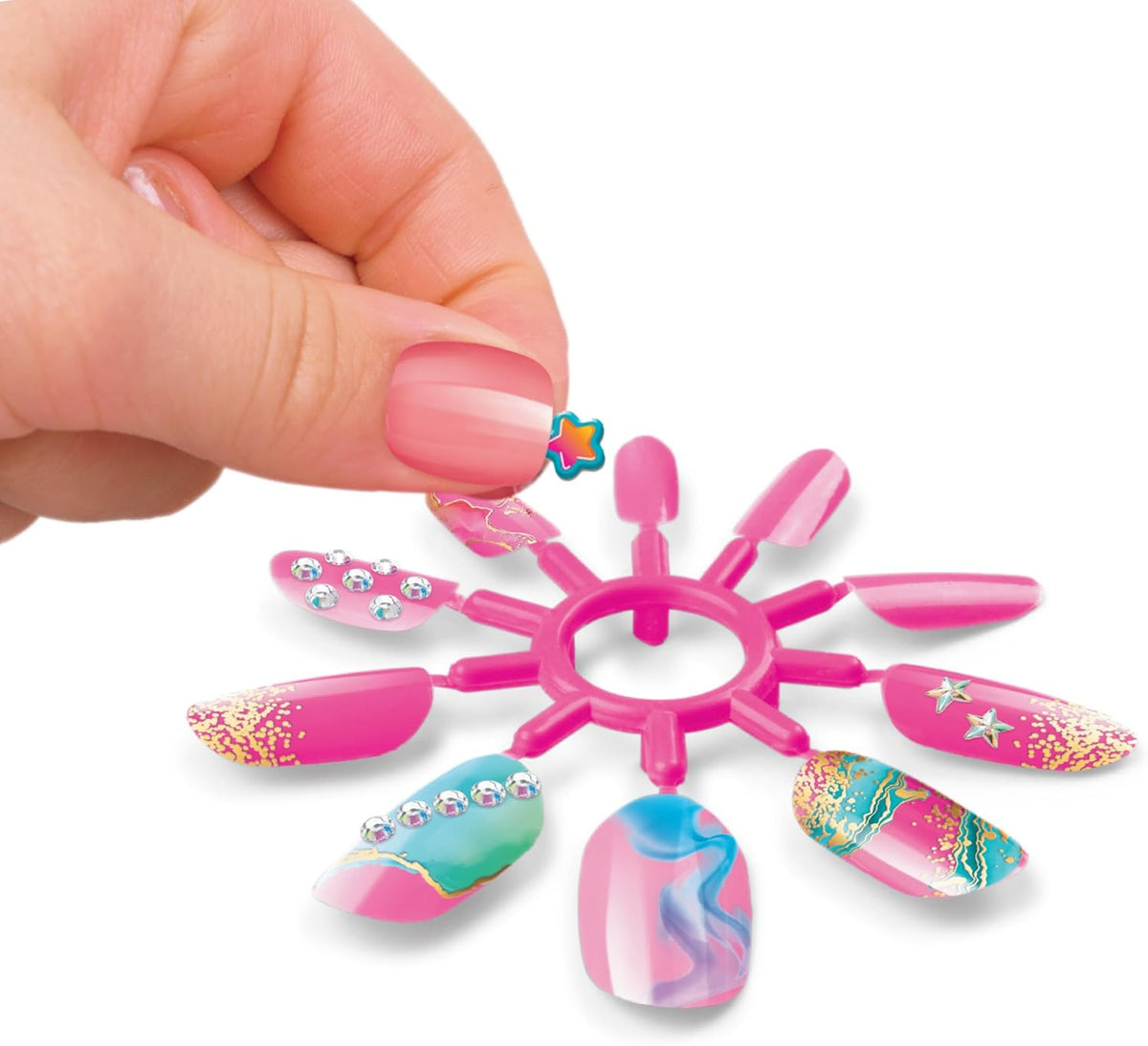Trendy Tips Nail Expressions Press on Nails with stickers and gems