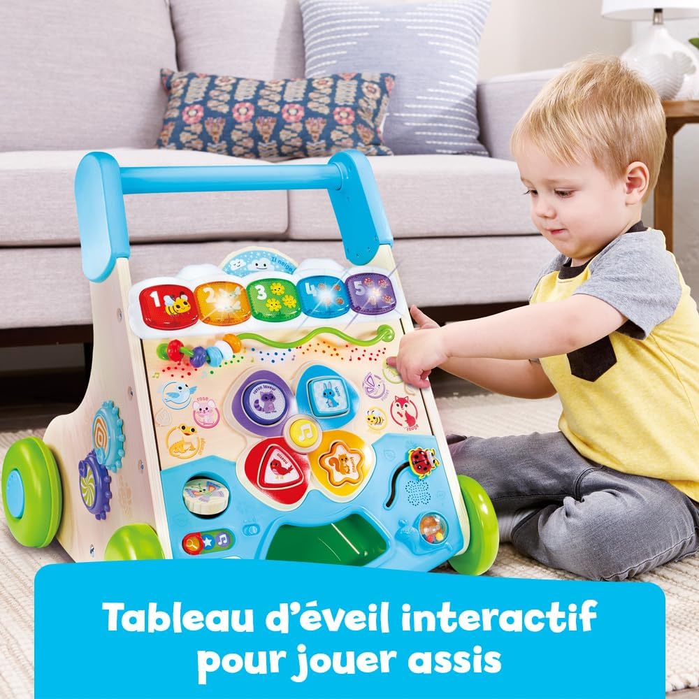 Super Interactive Nature Walker, 2-in-1 Partially Wooden Baby Walker
