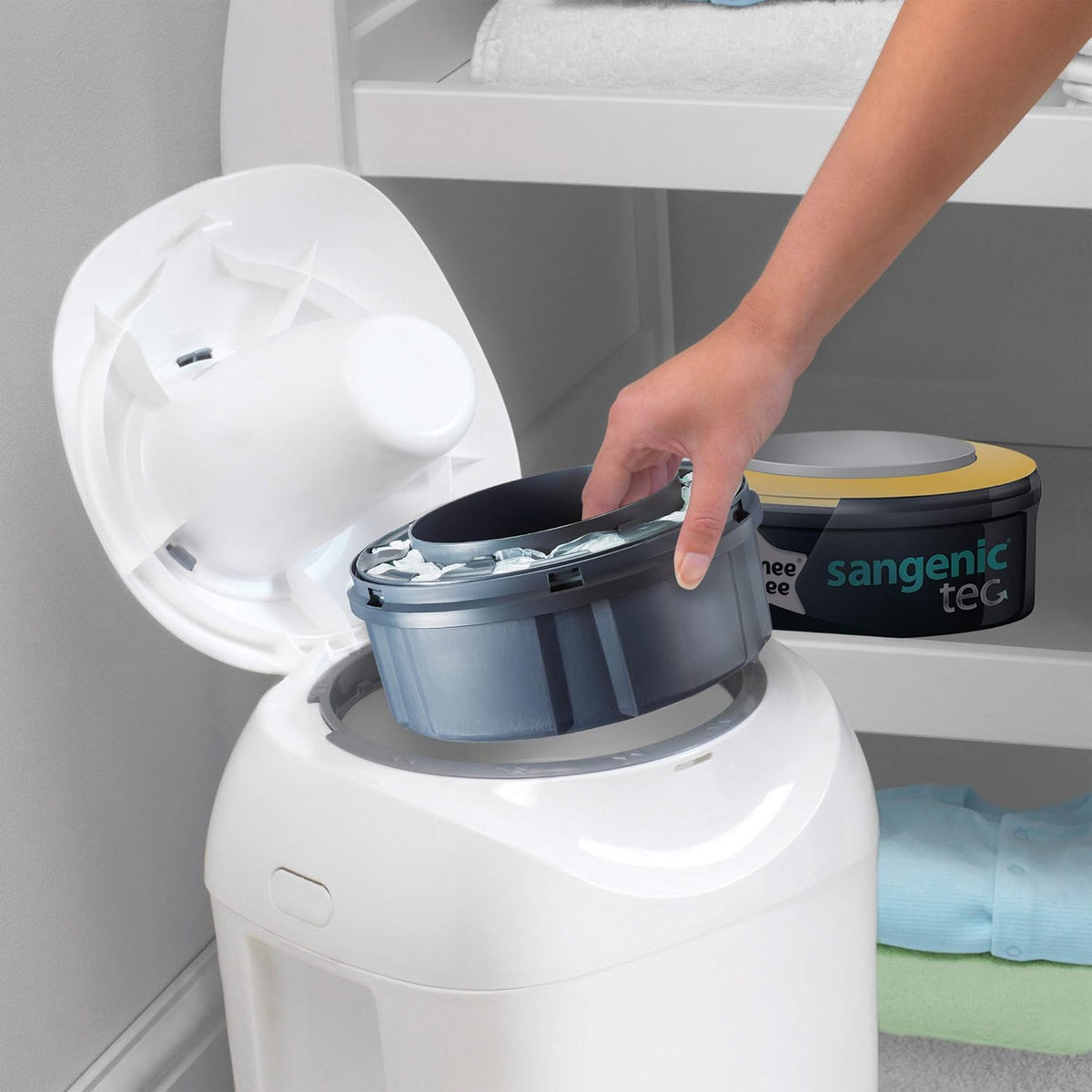 Sangenic Tec Nappy Disposal Tub, White