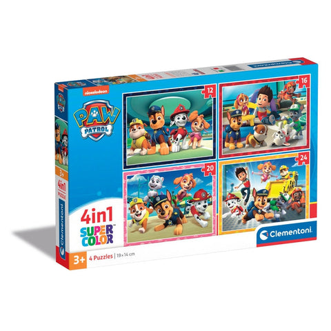 4 Paw Patrol Puzzles Set, 12+16+20+24 pieces
