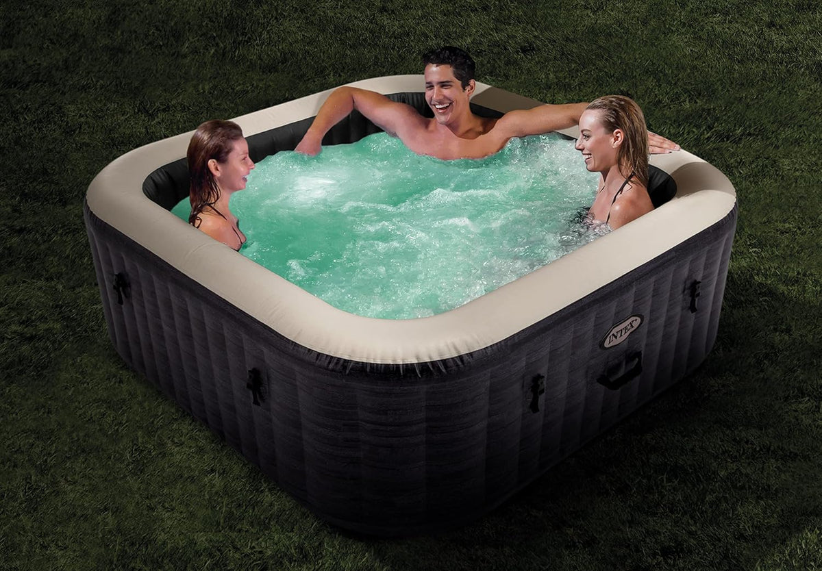 6-Person Greystone Deluxe Square Bubble Spa Set Spa Bubble Pools 6-Person Greystone Deluxe Square Bubble Spa Set 6-Person Greystone Deluxe Square Bubble Spa Set Intex