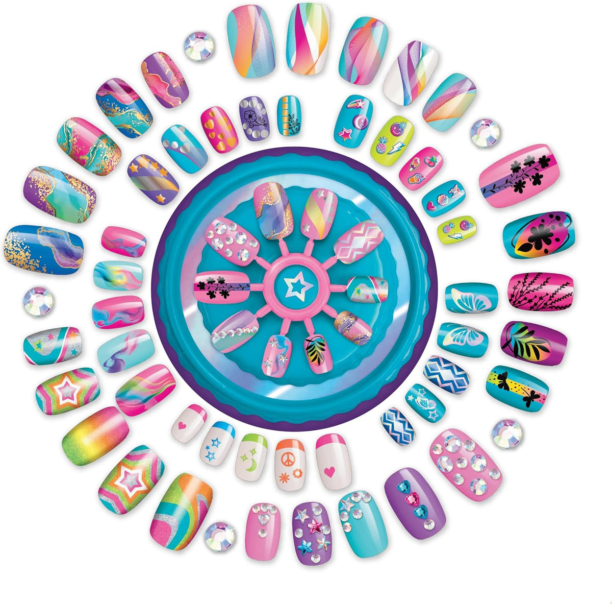 Trendy Tips Nail Expressions Press on Nails with stickers and gems