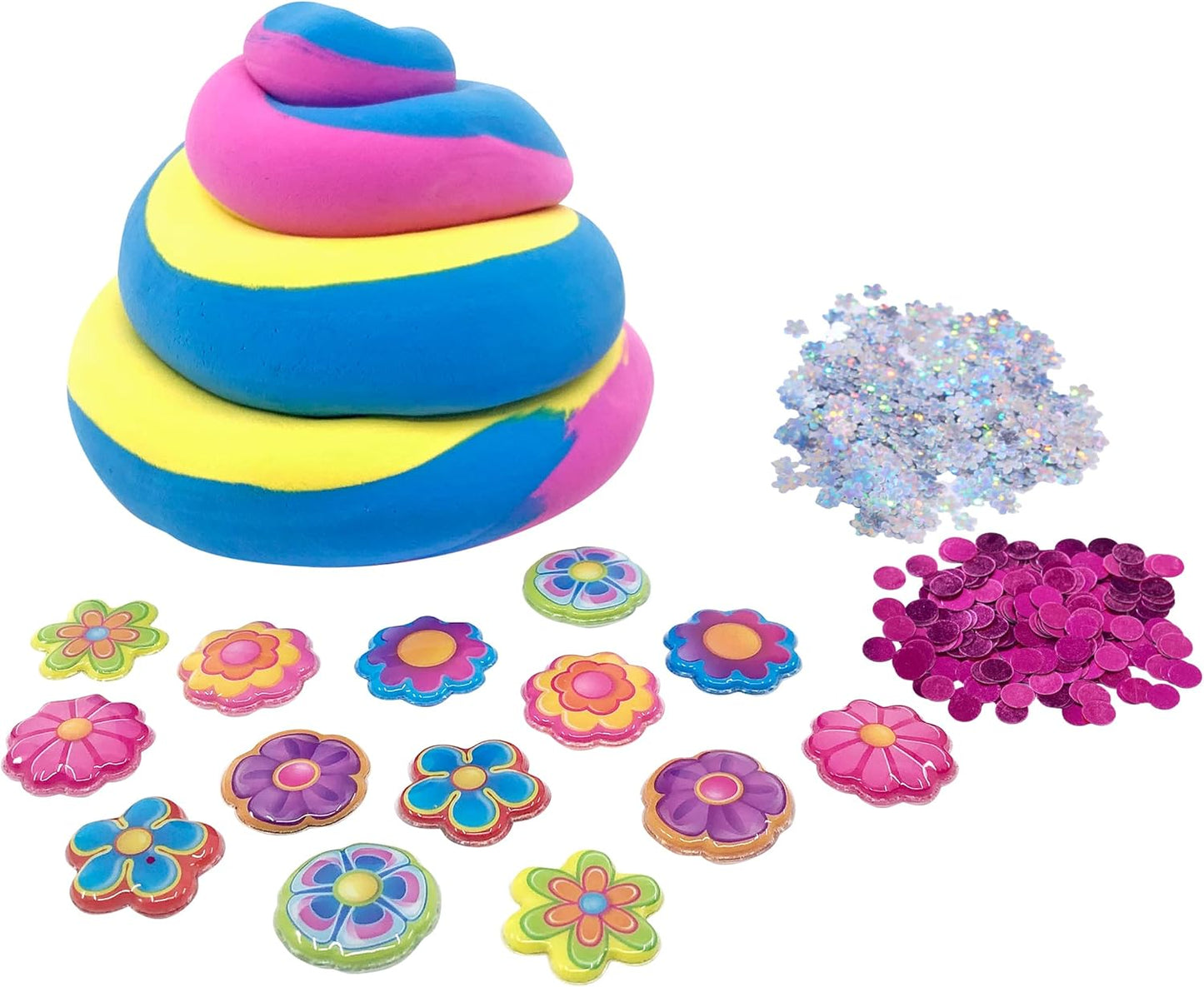 Slimy Topper Jars Power Multicolored - Pre Made Fluffy Slime