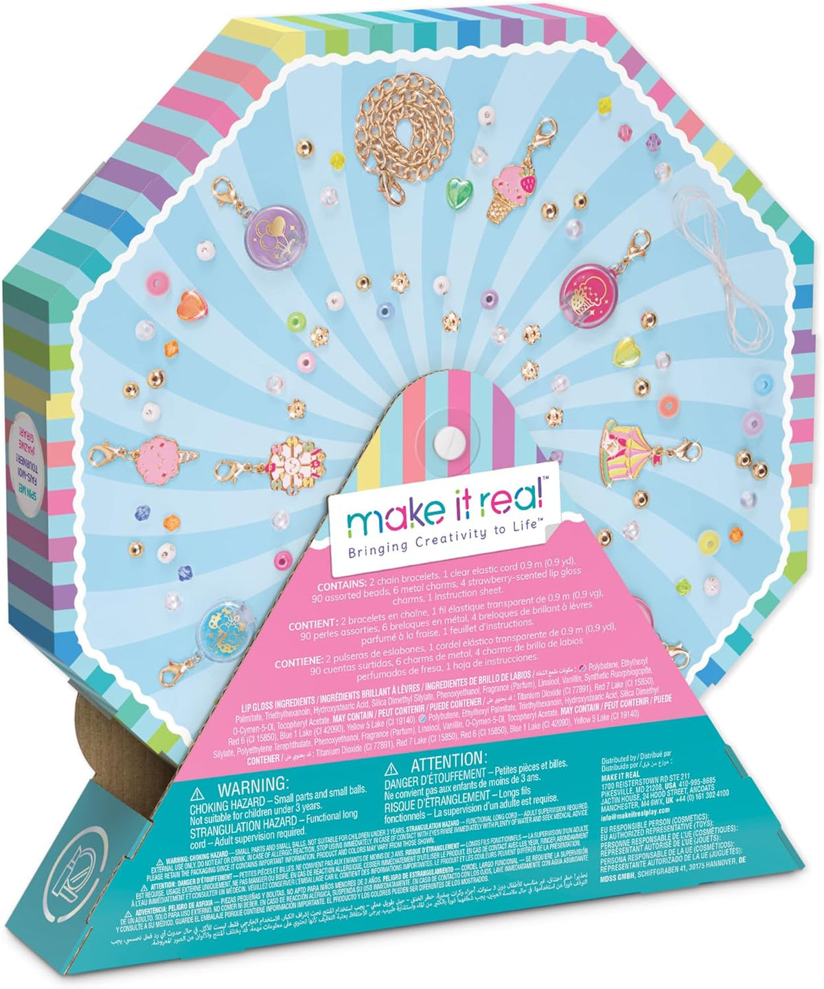 Sweet Spin Carnival Lip Gloss Bracelets - 104pc