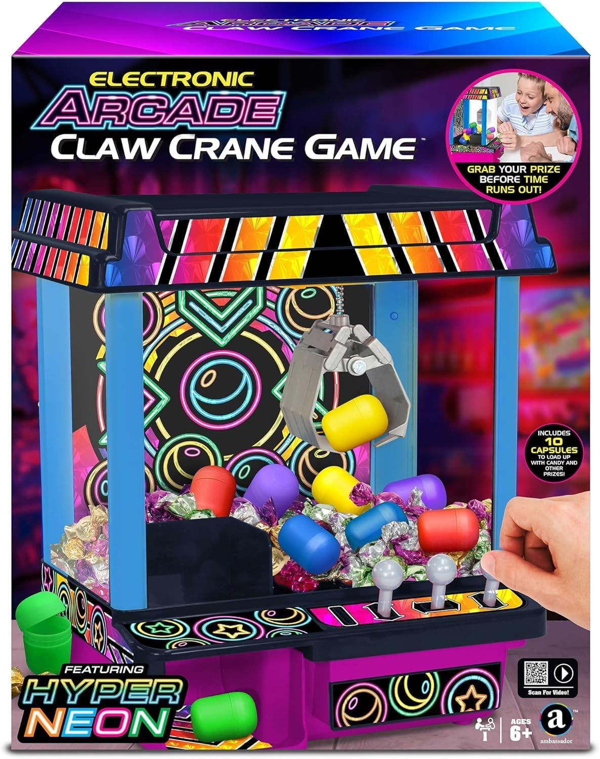 Claw Crane Game - Hyper Neon Black Series