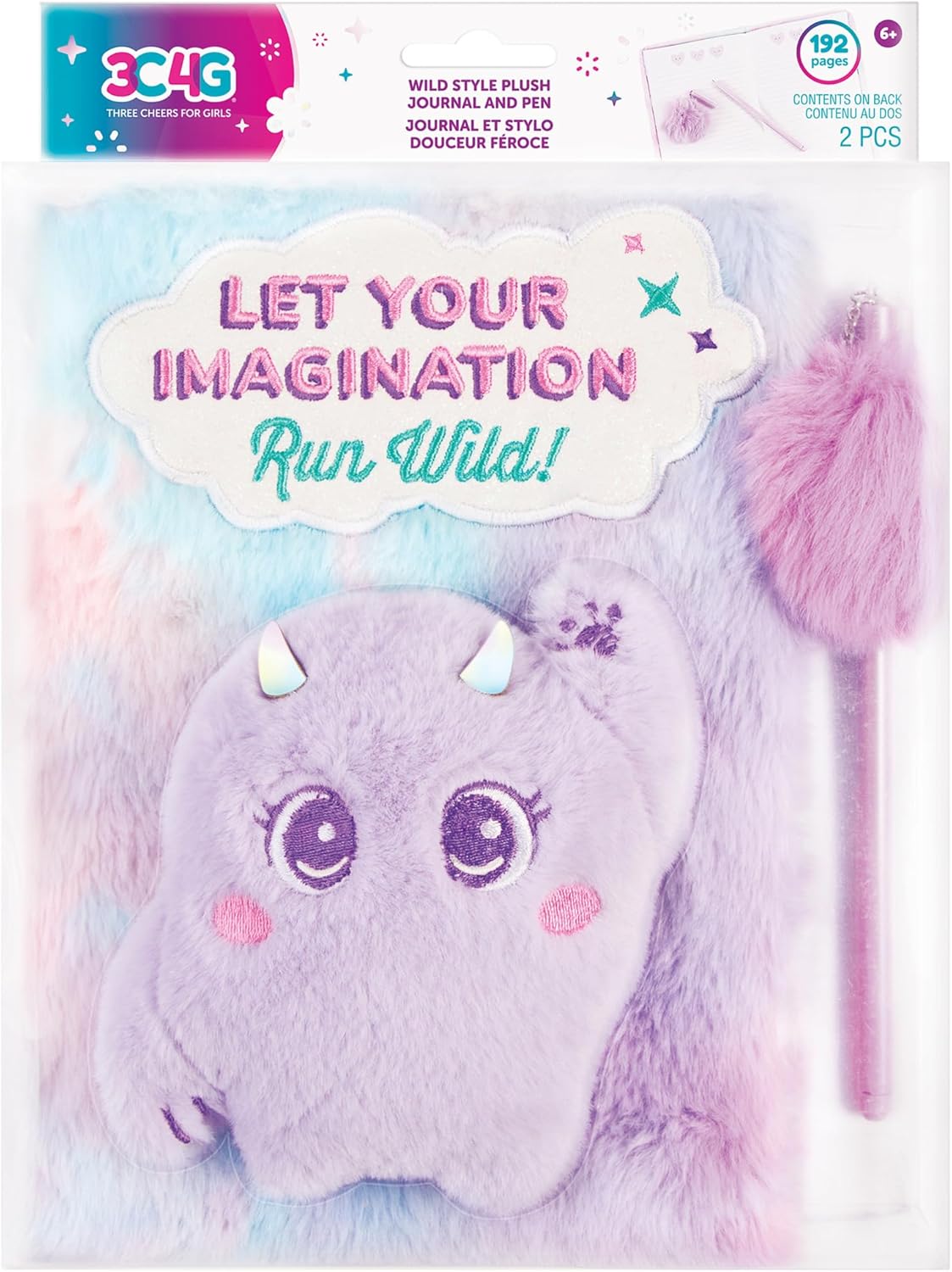 Imagination Land Wild Style Plush Journal & Pen