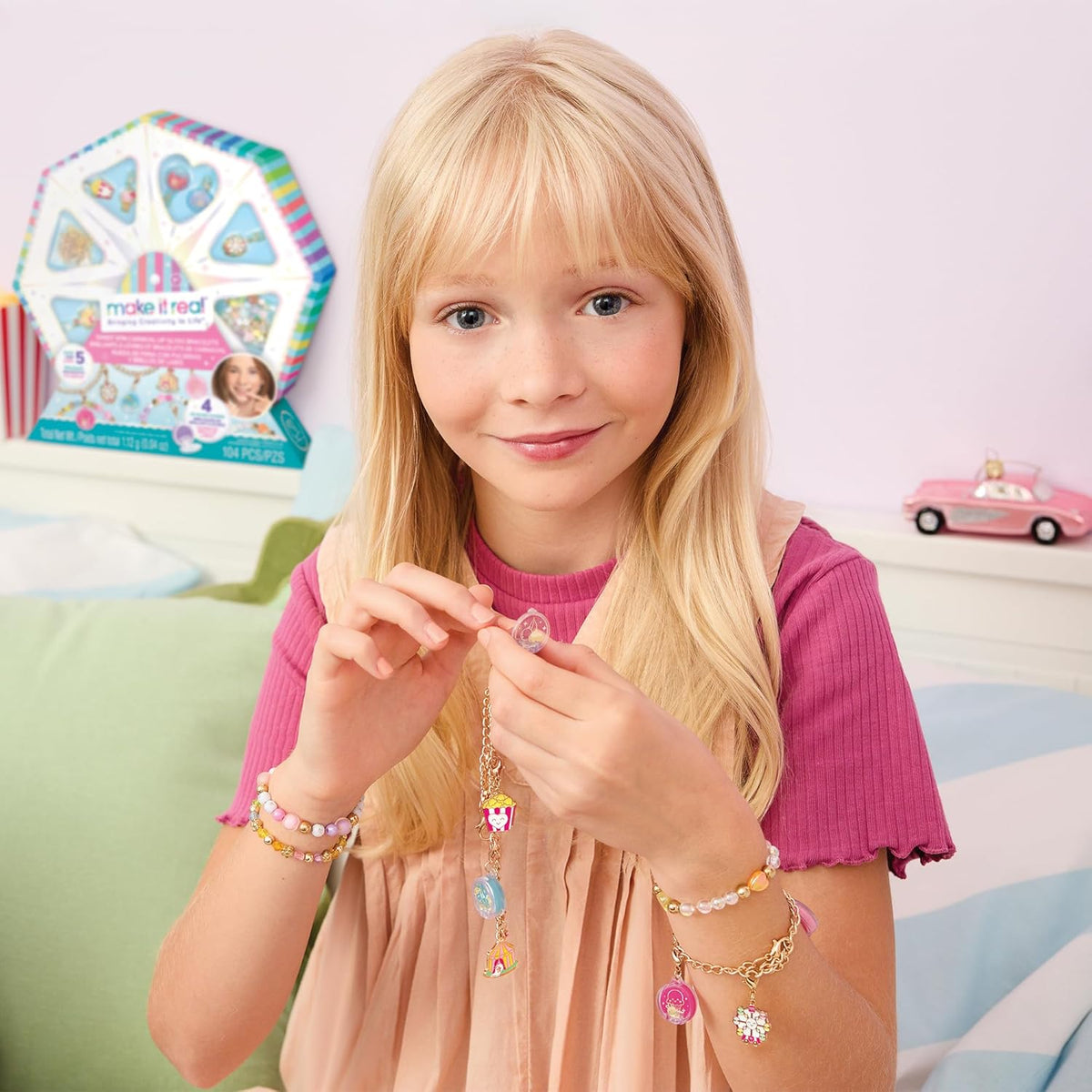 Sweet Spin Carnival Lip Gloss Bracelets - 104pc