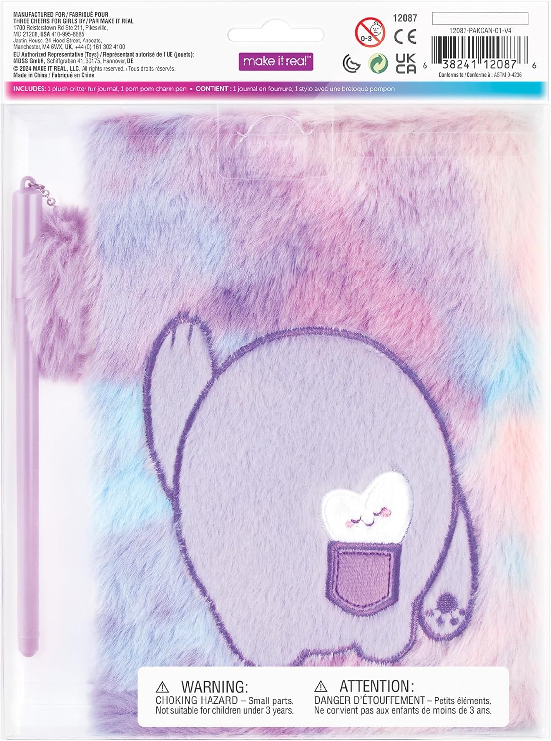 Imagination Land Wild Style Plush Journal & Pen