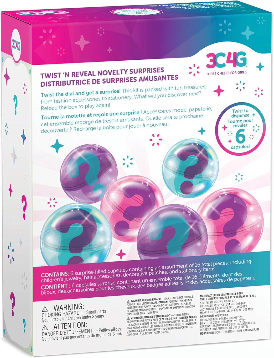 Twist 'N Reveal Novelty Surprises - Dispenses 16 Treasure