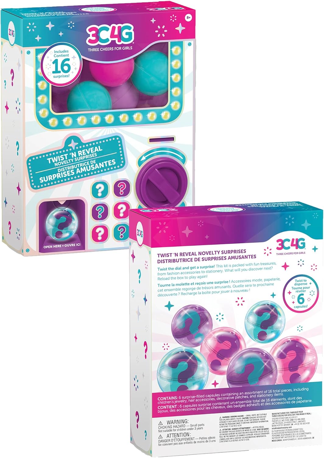 Twist 'N Reveal Novelty Surprises - Dispenses 16 Treasure