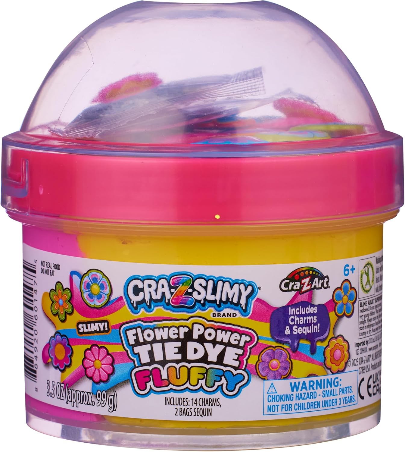 Slimy Topper Jars Power Multicolored - Pre Made Fluffy Slime