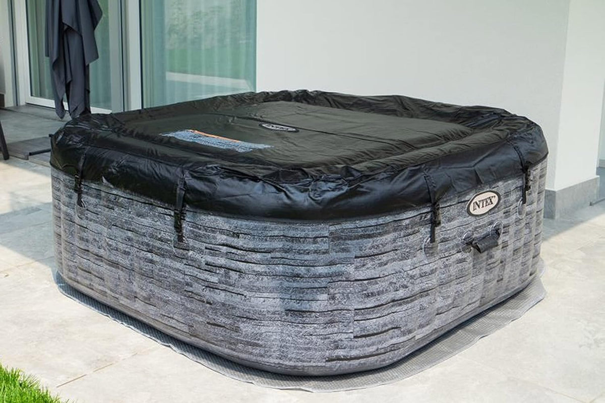 4-Person Greystone Deluxe Square Bubble Spa Set Spa Bubble Pools 4-Person Greystone Deluxe Square Bubble Spa Set 4-Person Greystone Deluxe Square Bubble Spa Set Intex