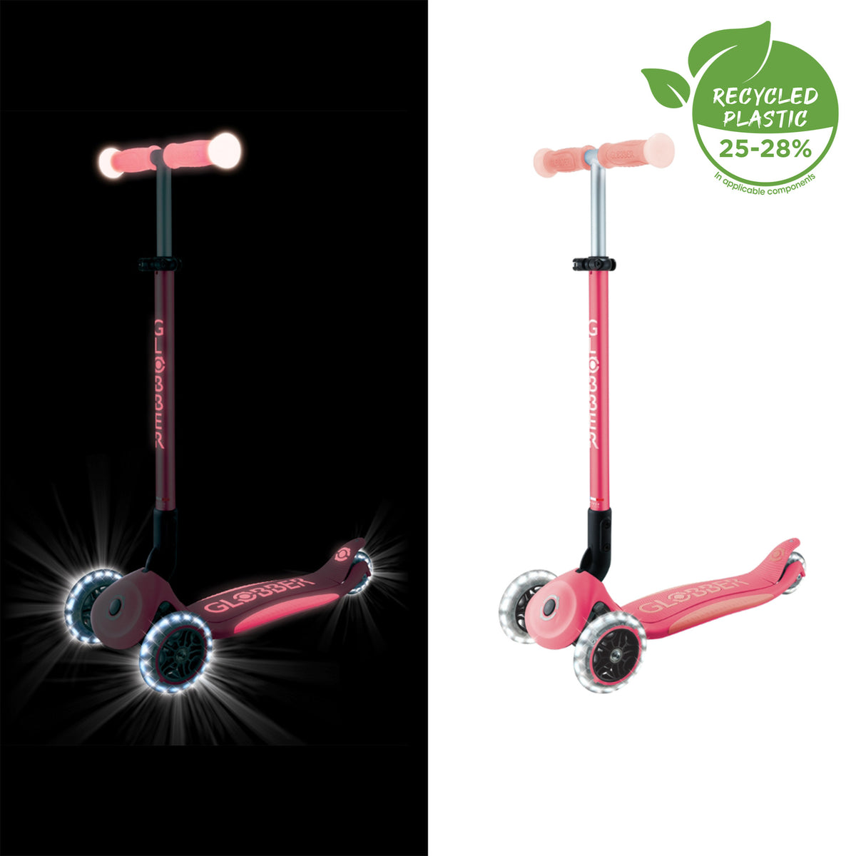 Elite Glow Lights Pink Scooter