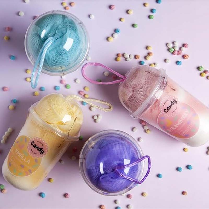 Candy Pack 570Gr Bath Salts+Sponge