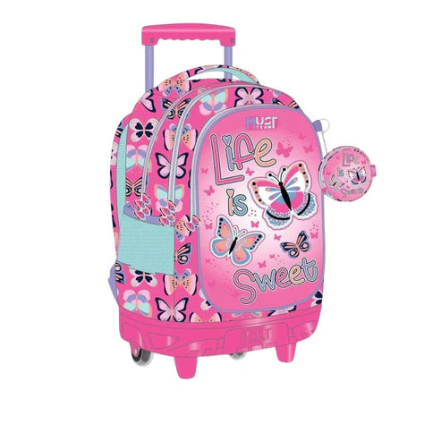 Must School Trolley Backpack Life is sweet