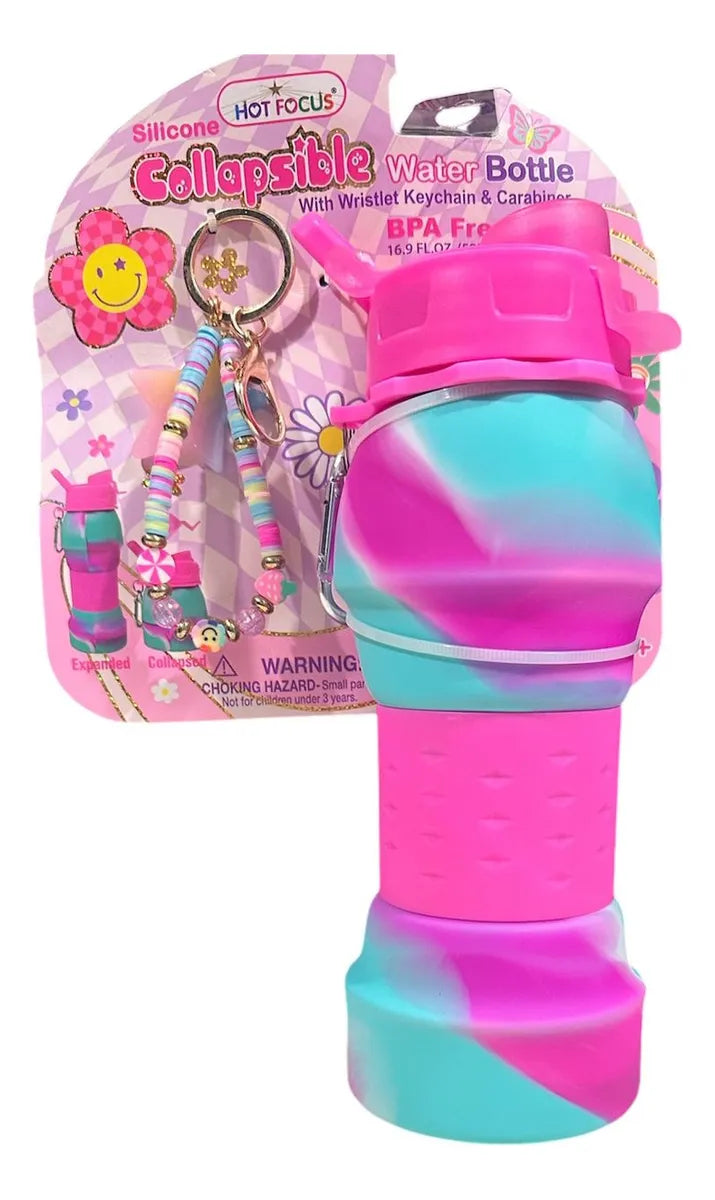 Collapsible Water Bottle Groovy Flower
