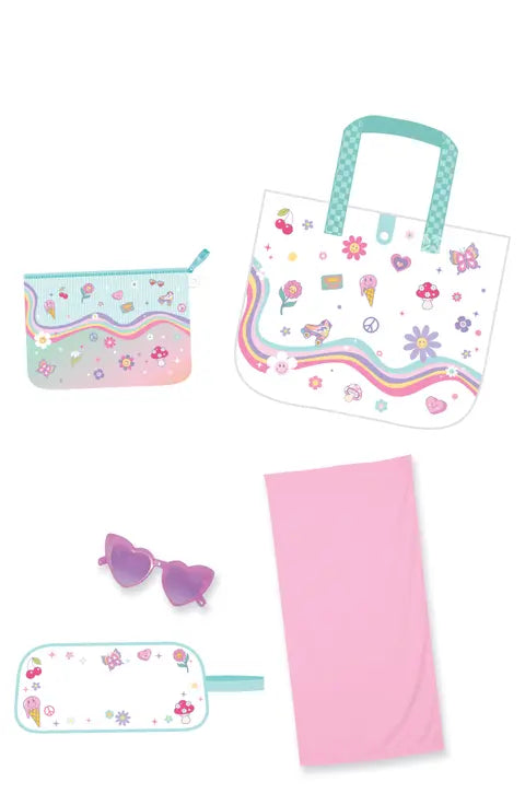 Good Day Beach Bag with Sunglasses