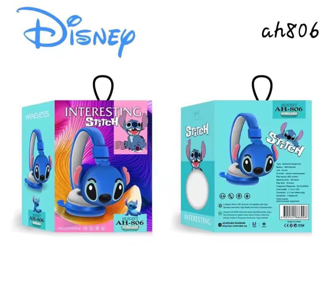 Disney Stitch Kids Wireless Foldable Bluetooth Headphones