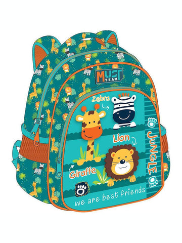 BACKPACK  27Χ10Χ31 2CASES Jungle Animals