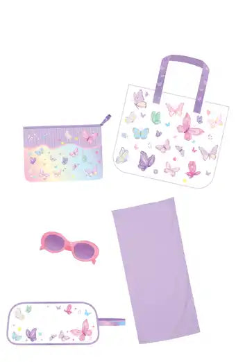 Butterflies Beach Bag with Sunglasses