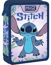 STITCH DOUBLE DECKER FILLED PENCIL CASE