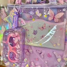 Butterflies Beach Bag with Sunglasses