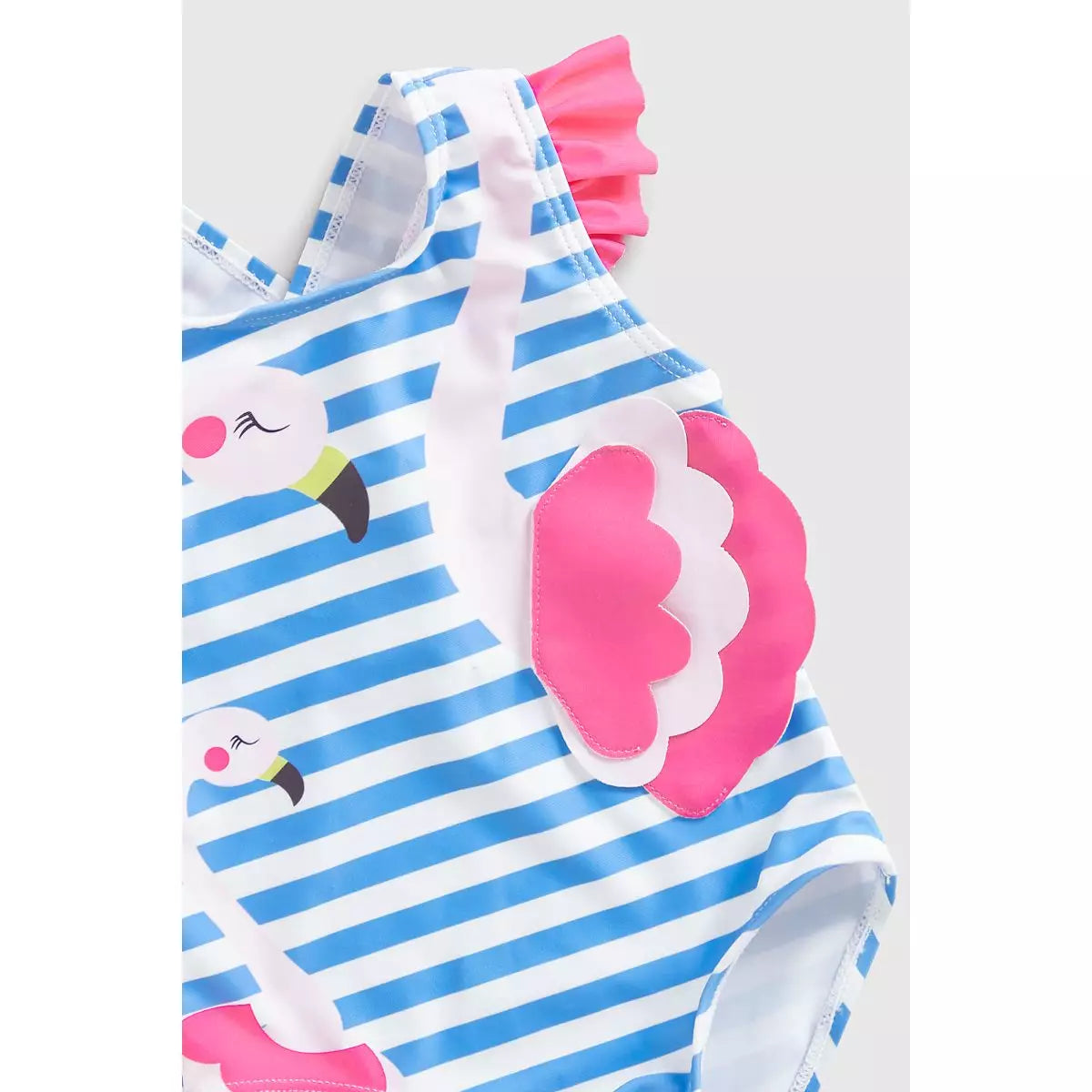 Tropical Flamingo Flutter-Sleeve Swimsuit